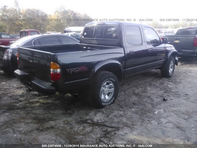 5TEGM92NX1Z798038 - 2001 TOYOTA TACOMA DOUBLE CAB PRERUNNER BLACK photo 4