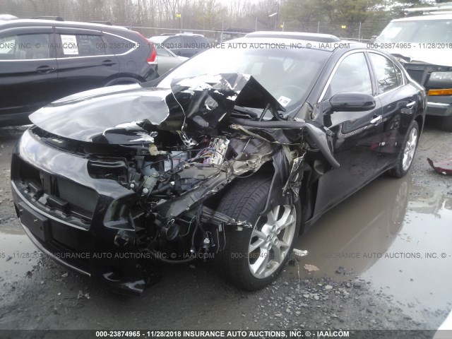 1N4AA5AP8EC479256 - 2014 NISSAN MAXIMA S/SV BLACK photo 2