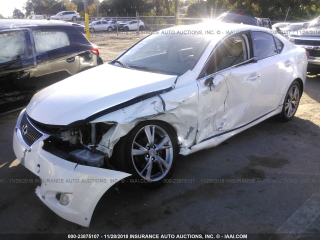 JTHBK262292085401 - 2009 LEXUS IS 250 WHITE photo 2