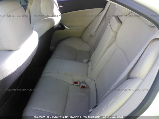 JTHBK262292085401 - 2009 LEXUS IS 250 WHITE photo 8