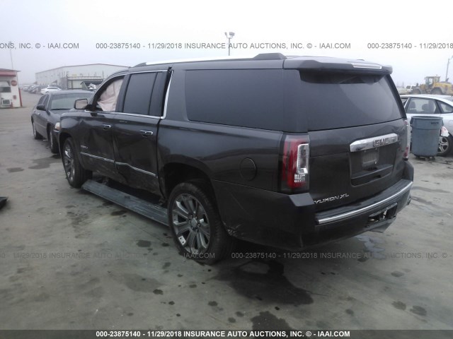 1GKS1JKJ0FR735992 - 2015 GMC YUKON XL DENALI GRAY photo 3