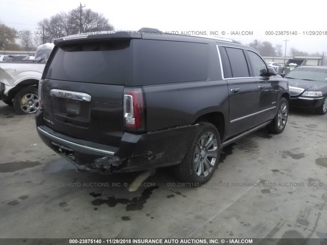 1GKS1JKJ0FR735992 - 2015 GMC YUKON XL DENALI GRAY photo 4