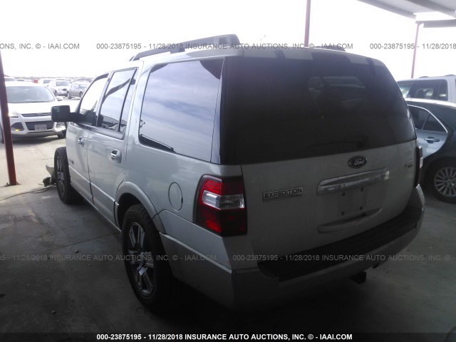 1FMFU17528LA46649 - 2008 FORD EXPEDITION EDDIE BAUER WHITE photo 3