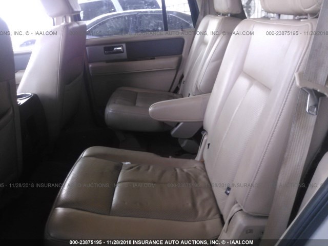 1FMFU17528LA46649 - 2008 FORD EXPEDITION EDDIE BAUER WHITE photo 8