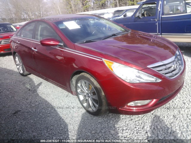 5NPEC4AC9BH143323 - 2011 HYUNDAI SONATA SE/LIMITED RED photo 1