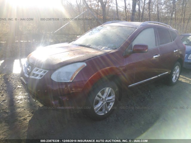 JN8AS5MV1CW365617 - 2012 NISSAN ROGUE S/SV MAROON photo 2