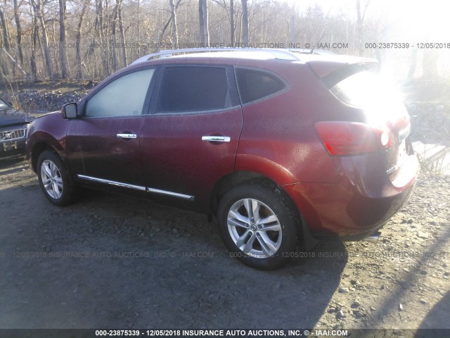 JN8AS5MV1CW365617 - 2012 NISSAN ROGUE S/SV MAROON photo 3