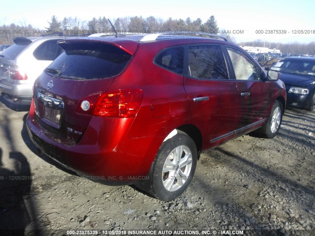 JN8AS5MV1CW365617 - 2012 NISSAN ROGUE S/SV MAROON photo 4