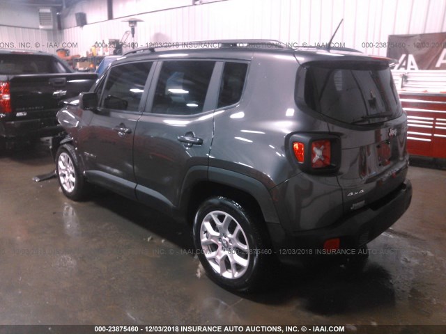 ZACCJBBB1HPF95029 - 2017 JEEP RENEGADE LATITUDE GRAY photo 3