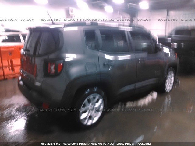 ZACCJBBB1HPF95029 - 2017 JEEP RENEGADE LATITUDE GRAY photo 4