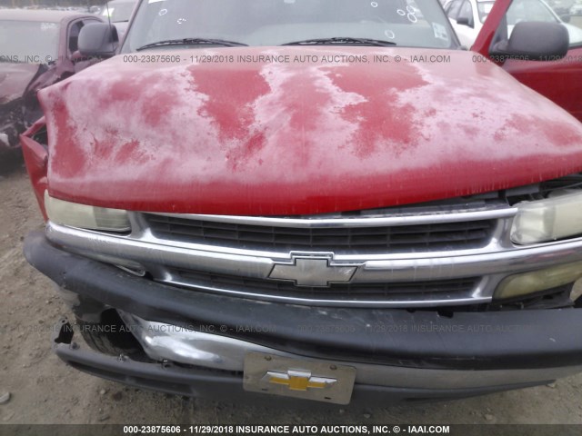 1GNEC13T7YJ184293 - 2000 CHEVROLET TAHOE C1500 RED photo 10