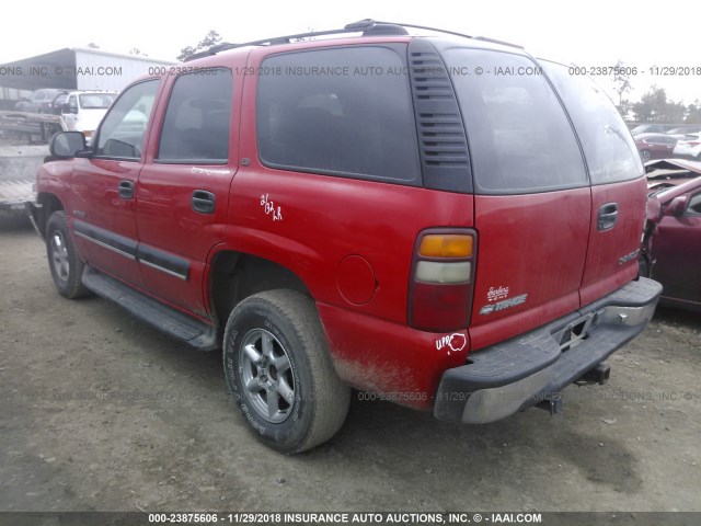 1GNEC13T7YJ184293 - 2000 CHEVROLET TAHOE C1500 RED photo 3