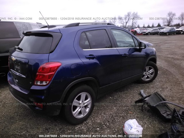 3GNCJLSB7HL180240 - 2017 CHEVROLET TRAX 1LT BLUE photo 4