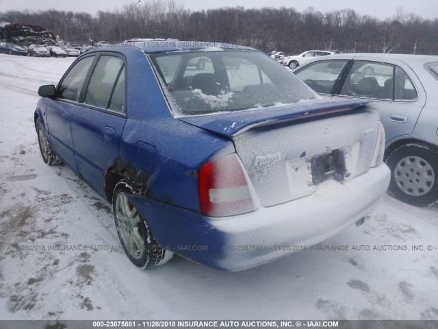 JM1BJ226231123297 - 2003 MAZDA PROTEGE DX/LX/ES BLUE photo 3