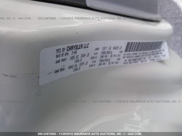 3A8FY58B88T168577 - 2008 CHRYSLER PT CRUISER TOURING WHITE photo 9