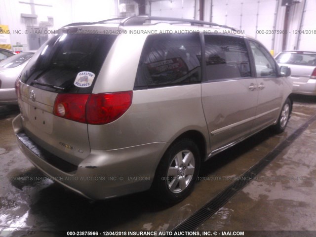 5TDZK23C78S134211 - 2008 TOYOTA SIENNA CE/LE TAN photo 4