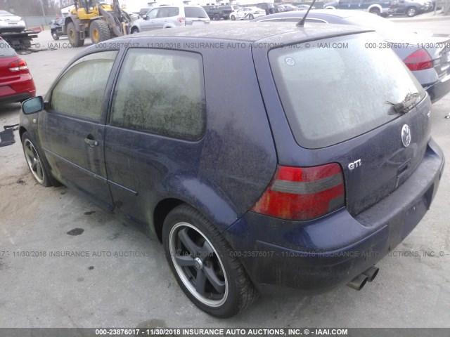 9BWDE61J324026588 - 2002 VOLKSWAGEN GTI 337 BLUE photo 3