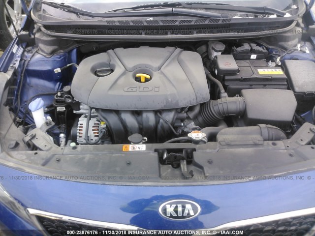 3KPFL4A89HE088093 - 2017 KIA FORTE EX BLUE photo 10