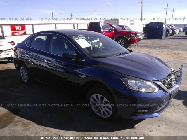 3N1AB7AP3JY266786 - 2018 NISSAN SENTRA S/SV/SR/SL Dark Blue photo 1