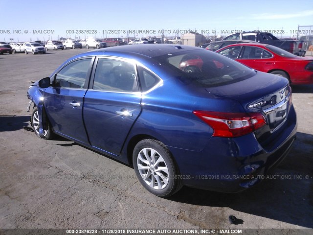 3N1AB7AP3JY266786 - 2018 NISSAN SENTRA S/SV/SR/SL Dark Blue photo 3