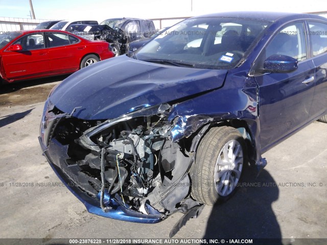 3N1AB7AP3JY266786 - 2018 NISSAN SENTRA S/SV/SR/SL Dark Blue photo 6