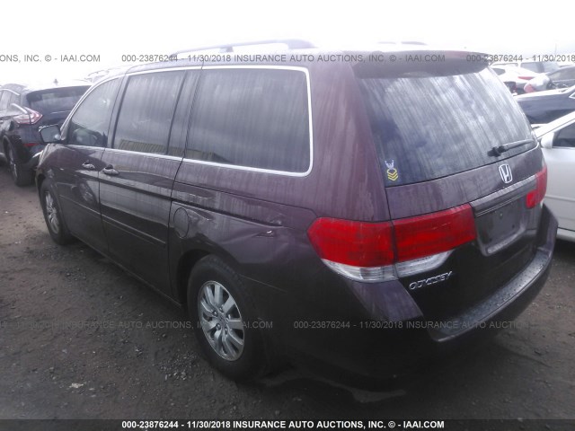 5FNRL3H67AB072020 - 2010 HONDA ODYSSEY EXL BURGUNDY photo 3