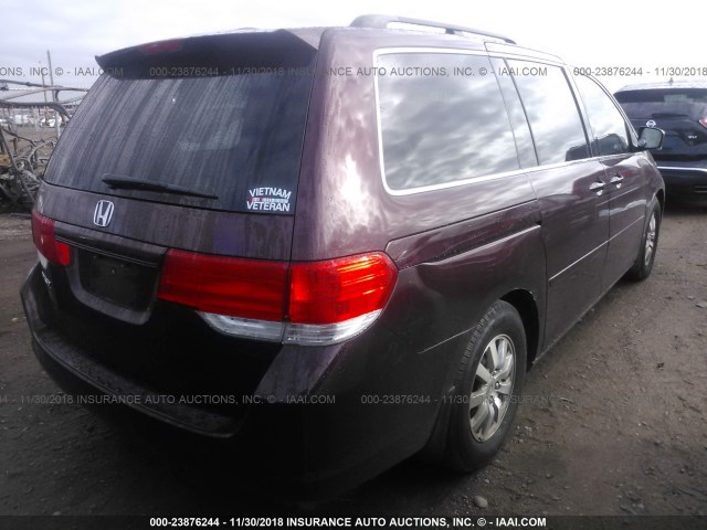 5FNRL3H67AB072020 - 2010 HONDA ODYSSEY EXL BURGUNDY photo 4