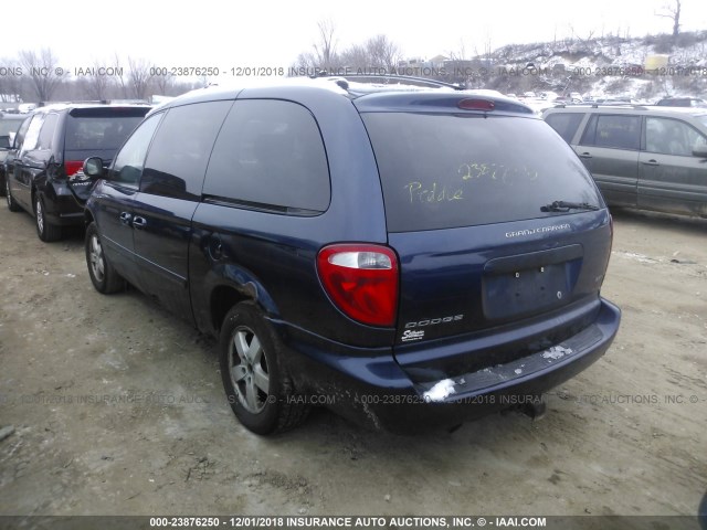 2D4GP44L66R630824 - 2006 DODGE GRAND CARAVAN SXT BLUE photo 3