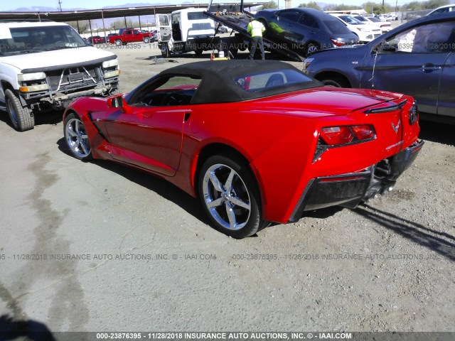 1G1YD3D74E5111380 - 2014 CHEVROLET CORVETTE STINGRAY/2LT RED photo 3