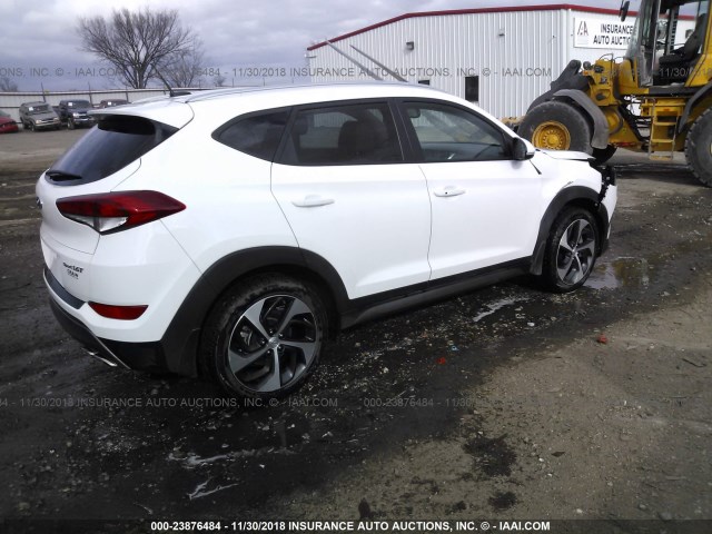 KM8J33A23GU203007 - 2016 HYUNDAI TUCSON LIMITED/SPORT AND ECO/SE WHITE photo 4