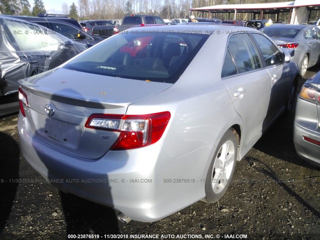 4T1BF1FK4CU071961 - 2012 TOYOTA CAMRY SE/LE/XLE SILVER photo 4