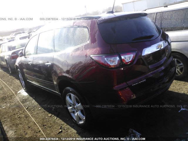 1GNKRGKD0HJ224356 - 2017 CHEVROLET TRAVERSE LT RED photo 3