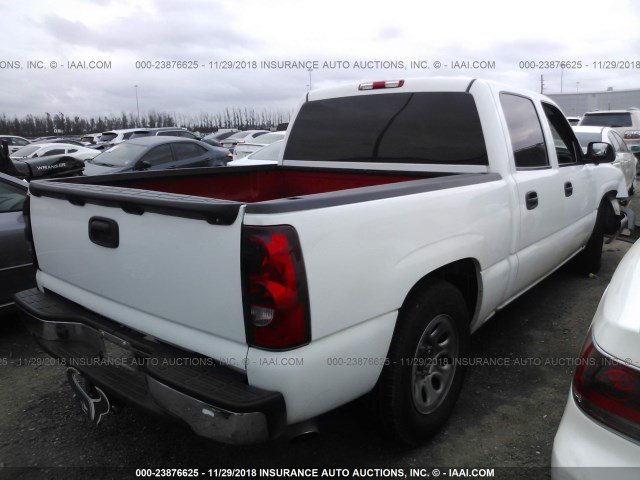 2GCEC13T261213120 - 2006 CHEVROLET SILVERADO C1500 WHITE photo 4