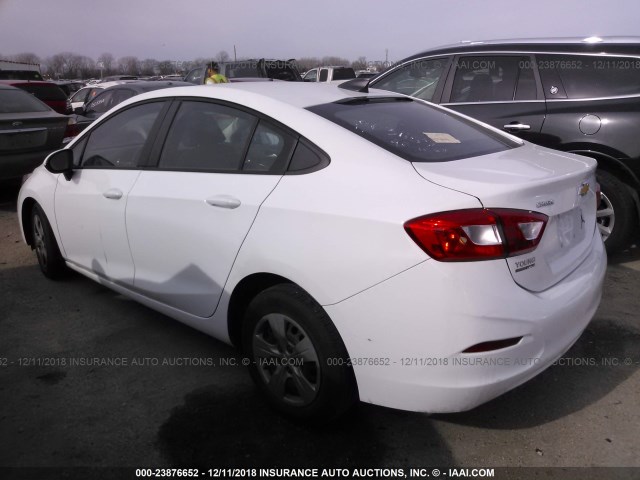 1G1BC5SMXJ7131001 - 2018 CHEVROLET CRUZE LS WHITE photo 3