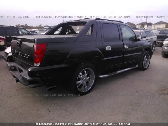 3GNEC13T52G100822 - 2002 CHEVROLET AVALANCHE C1500 BLACK photo 4