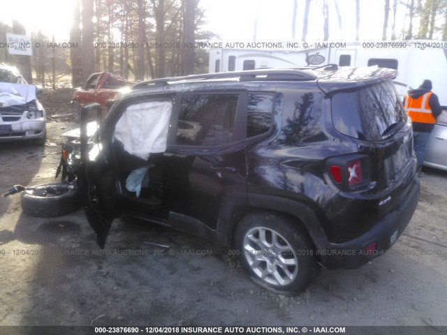 ZACCJBBT2GPE39167 - 2016 JEEP RENEGADE LATITUDE BLACK photo 3