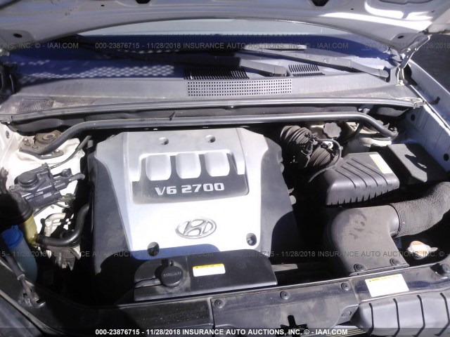 KM8JN72D75U165859 - 2005 HYUNDAI TUCSON GLS/LX SILVER photo 10