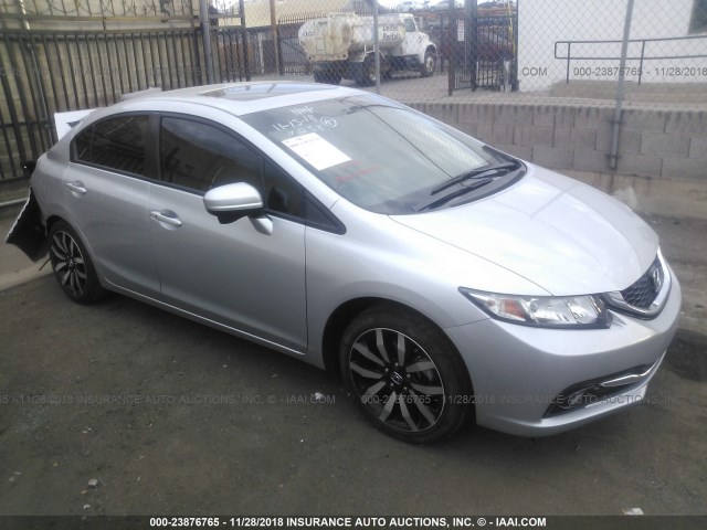 19XFB2F96FE001112 - 2015 HONDA CIVIC EXL SILVER photo 1