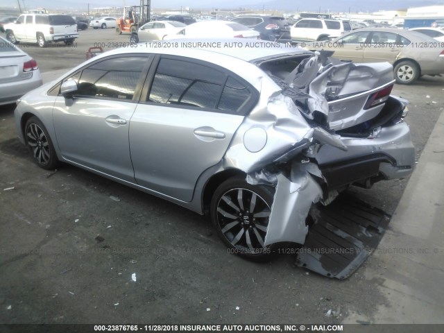 19XFB2F96FE001112 - 2015 HONDA CIVIC EXL SILVER photo 3