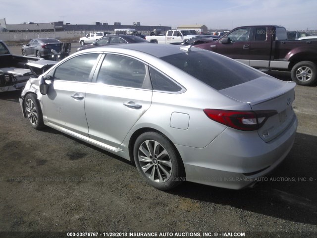 5NPE34AF7GH420696 - 2016 HYUNDAI SONATA SPORT/LIMITED SILVER photo 3