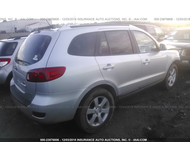 5NMSH73E78H197195 - 2008 HYUNDAI SANTA FE SE/LIMITED SILVER photo 4