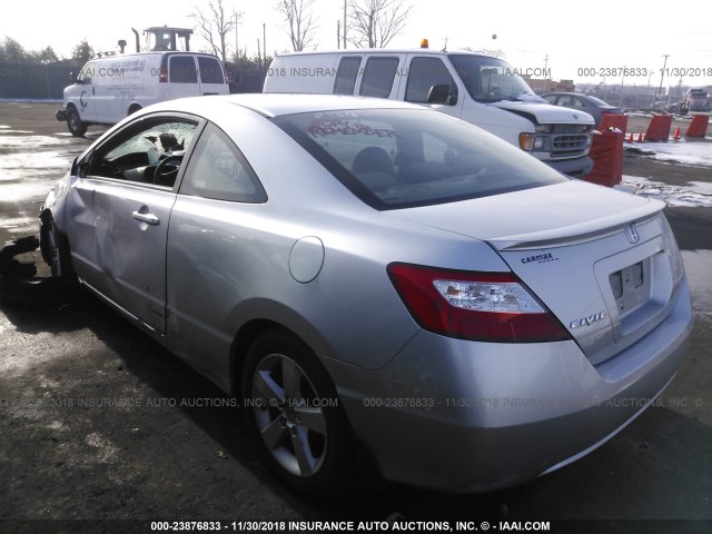 2HGFG12998H534565 - 2008 HONDA CIVIC EXL SILVER photo 3