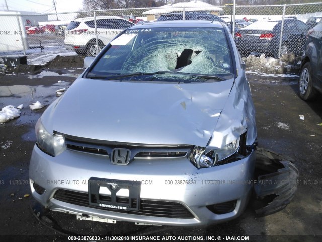 2HGFG12998H534565 - 2008 HONDA CIVIC EXL SILVER photo 6