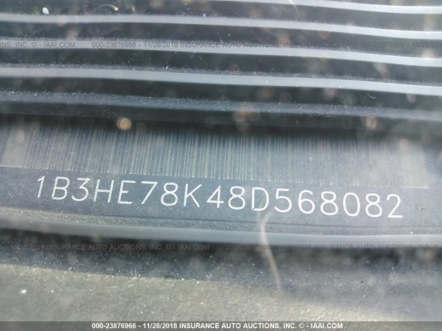 1B3HE78K48D568082 - 2008 DODGE CALIBER R/T GRAY photo 9