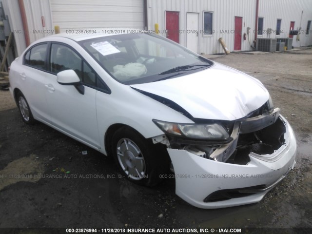 2HGFB2F63DH528629 - 2013 HONDA CIVIC HF WHITE photo 1