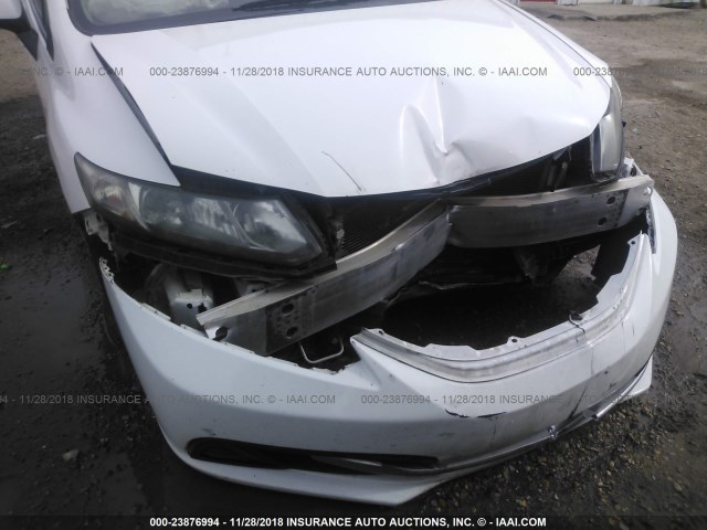 2HGFB2F63DH528629 - 2013 HONDA CIVIC HF WHITE photo 6