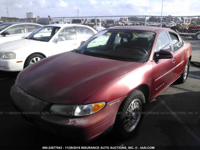 1G2WJ52KXVF314959 - 1997 PONTIAC GRAND PRIX SE RED photo 2