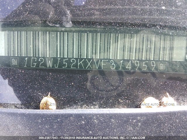 1G2WJ52KXVF314959 - 1997 PONTIAC GRAND PRIX SE 红色 照片 9