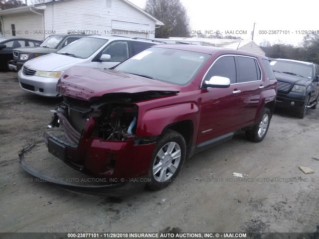 2GKALMEK8D6277560 - 2013 GMC TERRAIN SLE RED photo 2