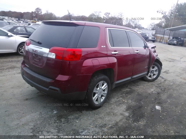 2GKALMEK8D6277560 - 2013 GMC TERRAIN SLE RED photo 4